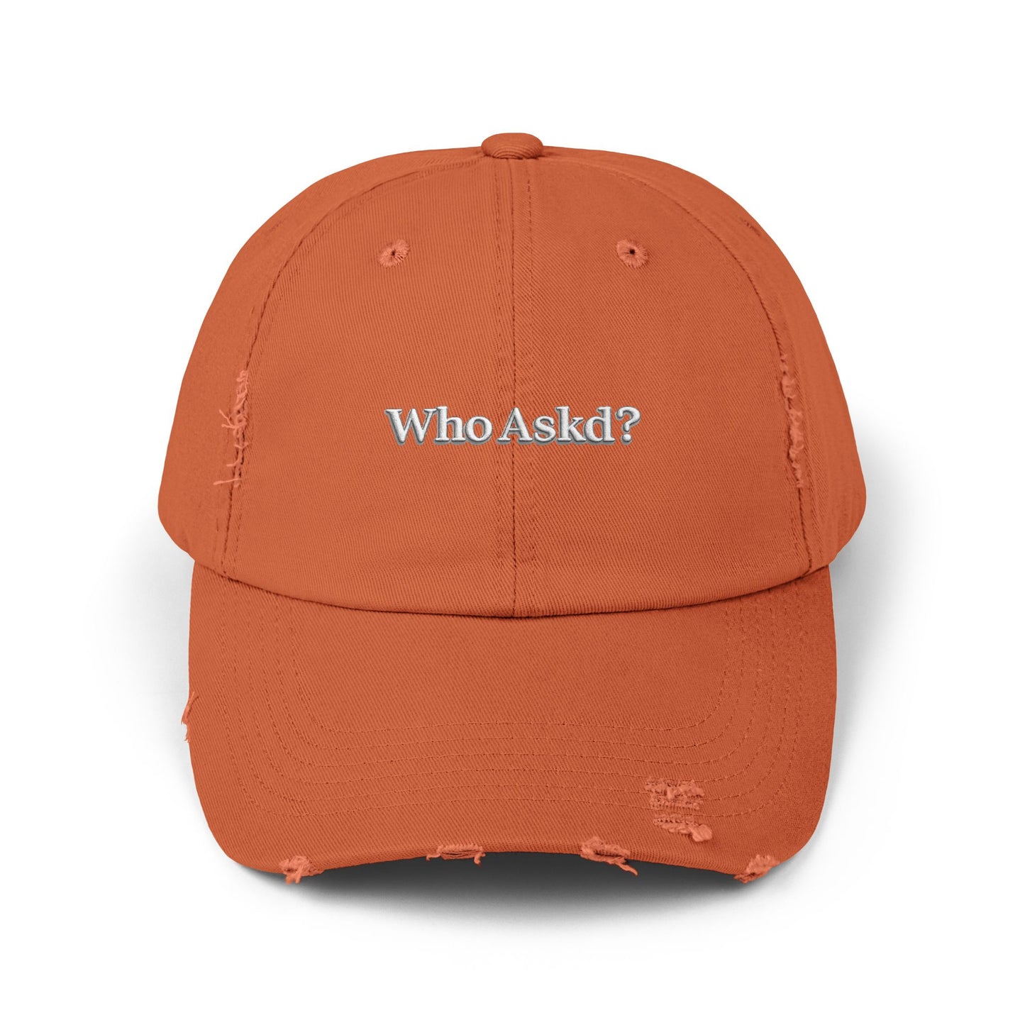Who Askd? Distressed Cap