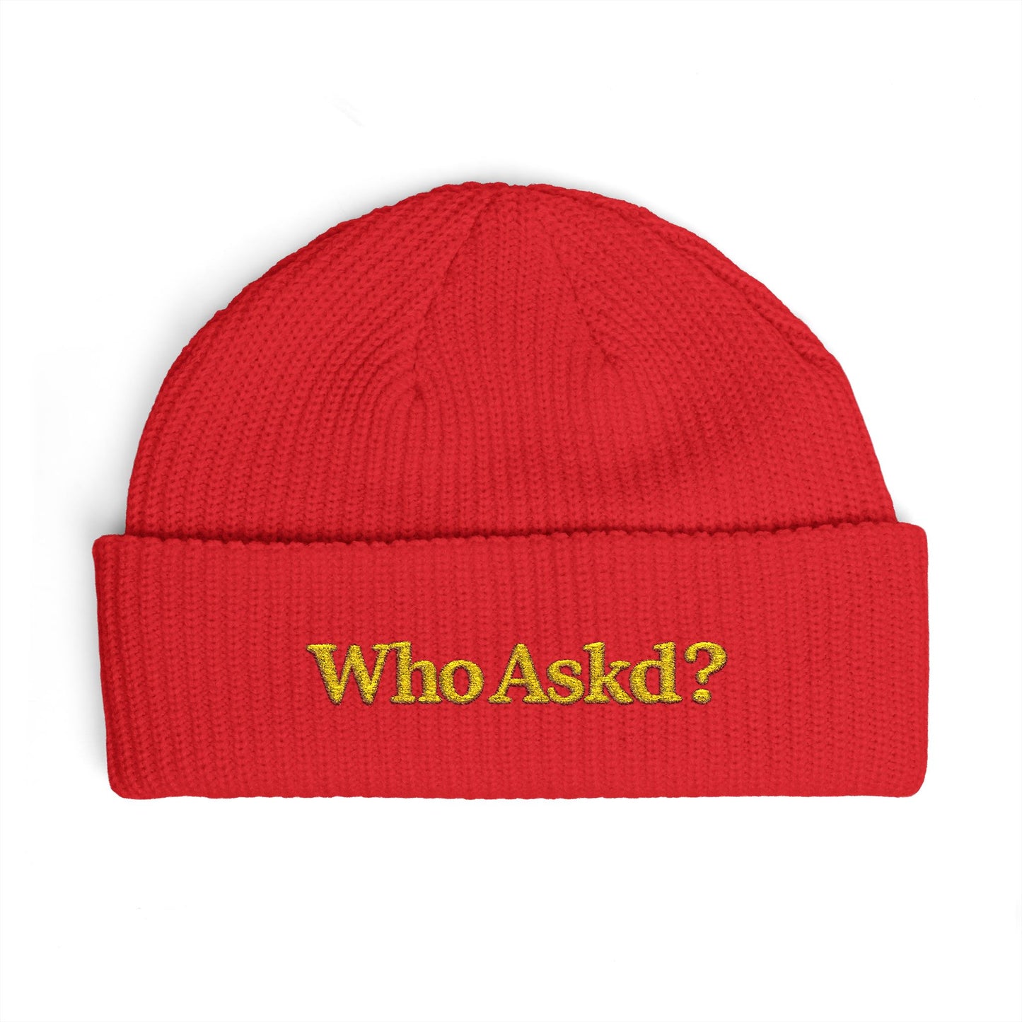 Who Askd? Cuff Beanie