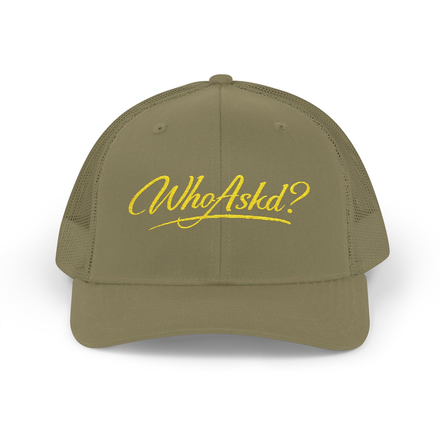 Who Askd? Snapback Trucker Cap
