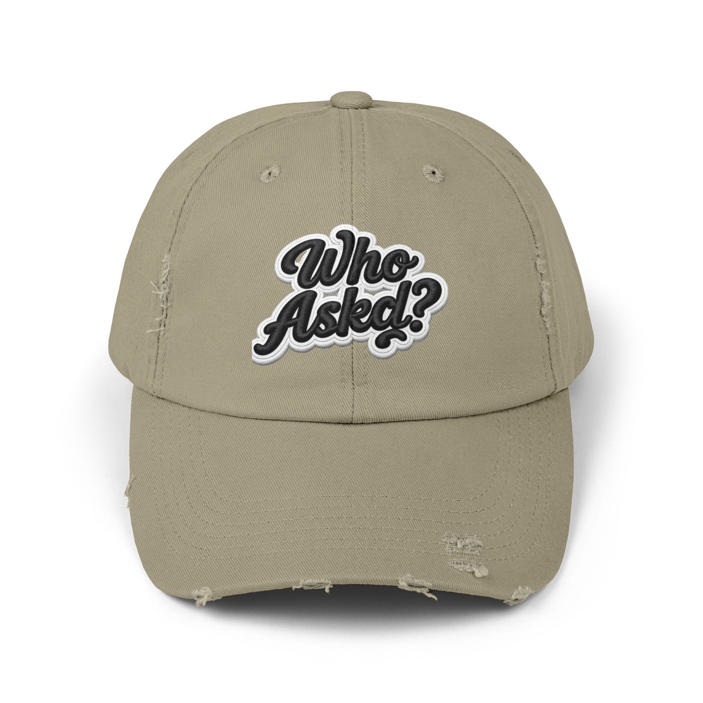 Who Askd? Distressed Cap