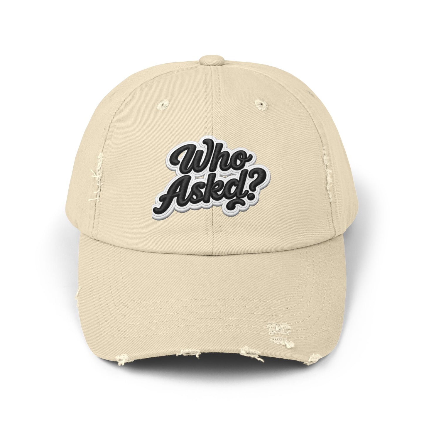 Who Askd? Distressed Cap