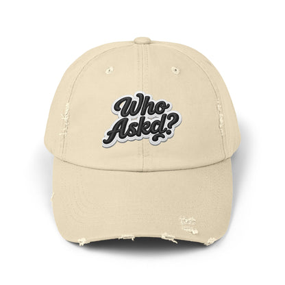 Who Askd? Distressed Cap