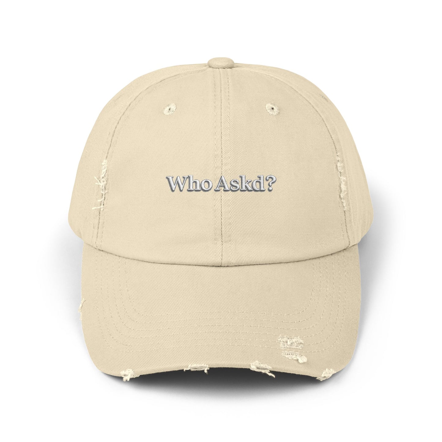 Who Askd? Distressed Cap