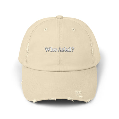 Who Askd? Distressed Cap