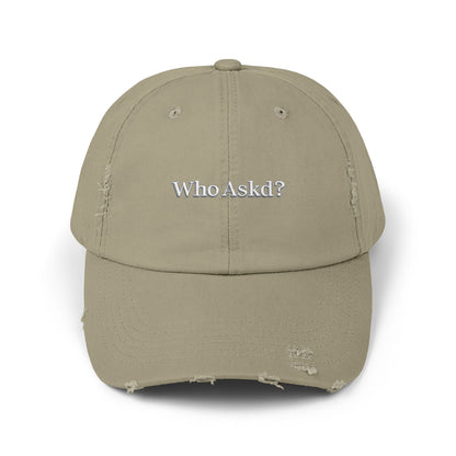 Who Askd? Distressed Cap